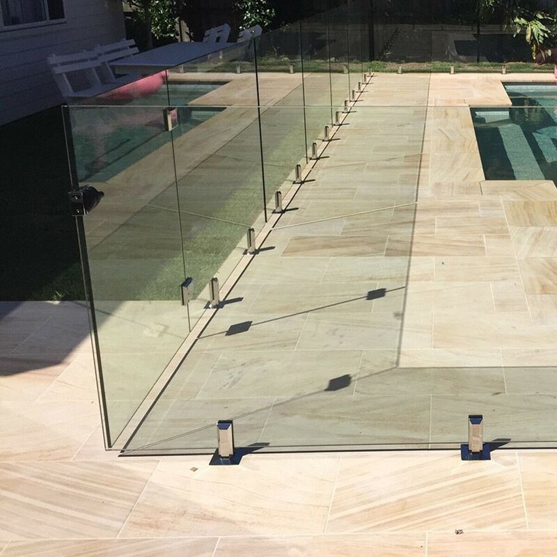 Floor Glass Clamp Pool Fence Balustrade Fixture Holder Stainless Steel Home Use