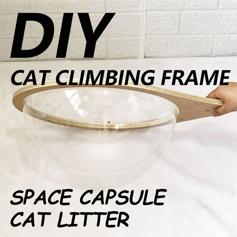 Transparent Cat Hammock Cat Tree Tower Condo Accessories DIY Cat Climbing Frame Homemade Cats Frame Post Acrylic Cat Litter