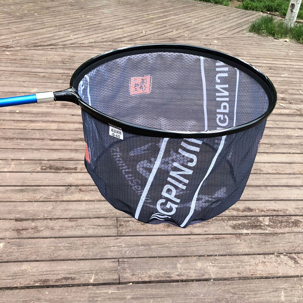 Alumiiniseoksesta valmistetut kalastusverkot kevyet hiilikuituiset kokoontaitettavat kalastustyökalut verkko reiän syvyys kokoontaitettava lasku uppoverkko 35cm 40cm x157g