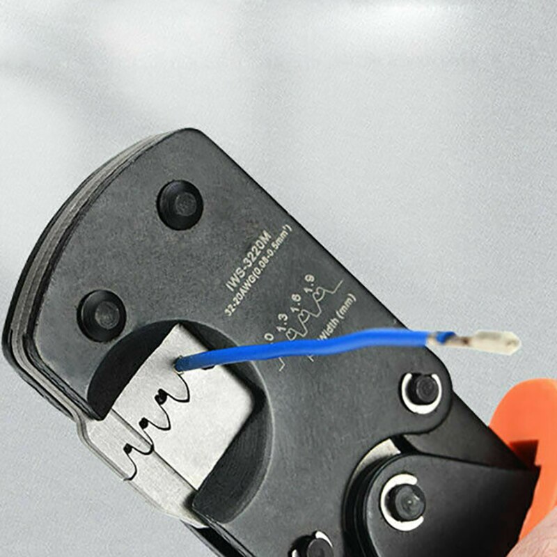 IWS-3220M Kabel Connector Krimpen Tang Tool Insert Voorjaar Ratchet Terminal Krimptang Voor 0.03-0.52mm2 32-20AWG Crimper