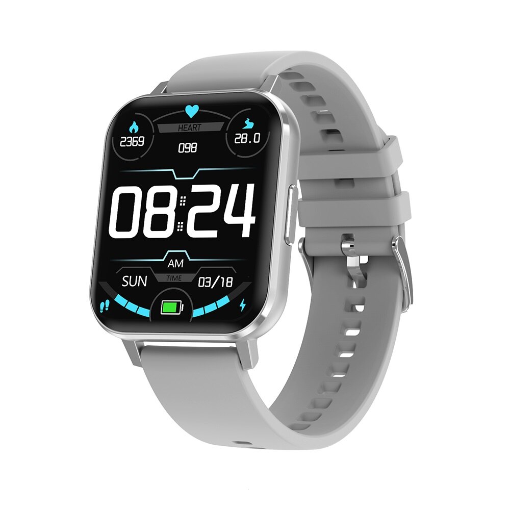 Dtx Smart Horloge IP68 Waterdicht 1.78Inch Grote Scherm Ecg Hartslag Bloeddruk Mannen Vrouwen Smartwatch Voor Ios Android: gray 2