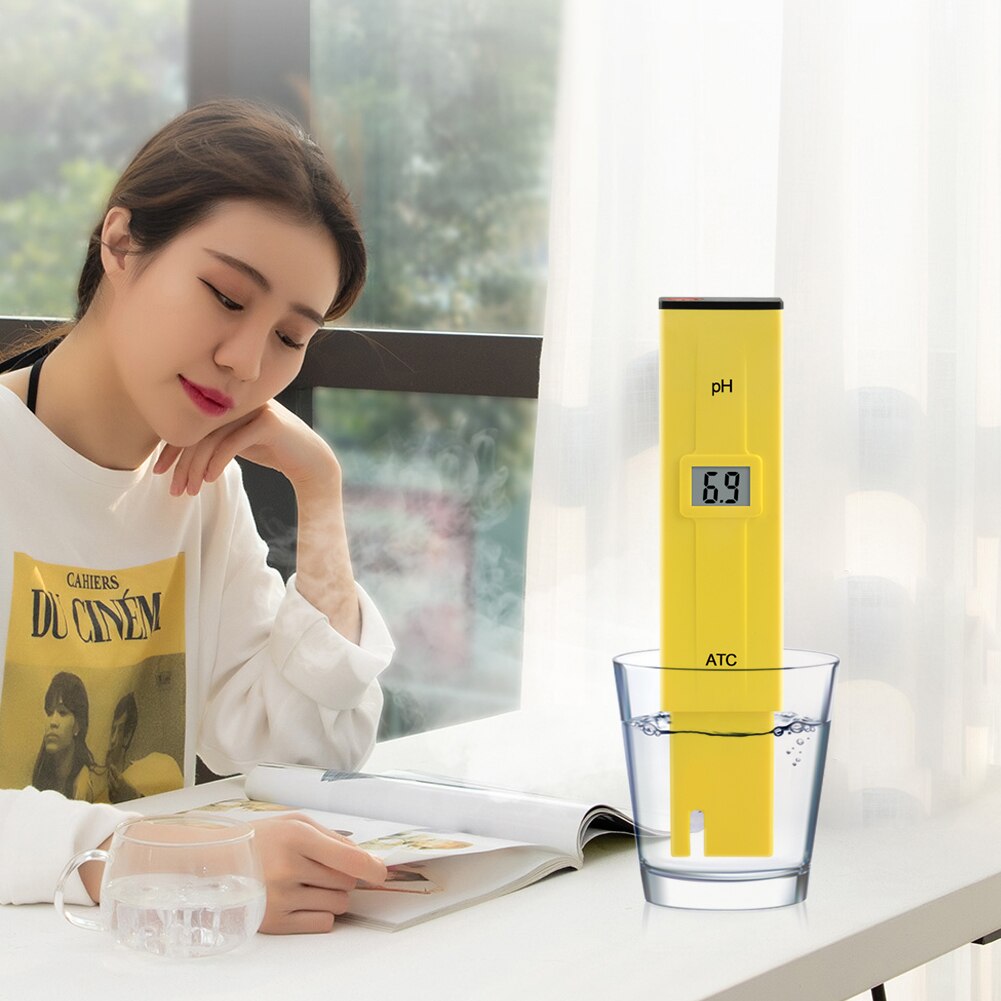 Digital ATC PH Meter 0~14 Range Water Acidity Tester High Precision Probe Test Pen for Swimming Pool Aquarium Laboratory