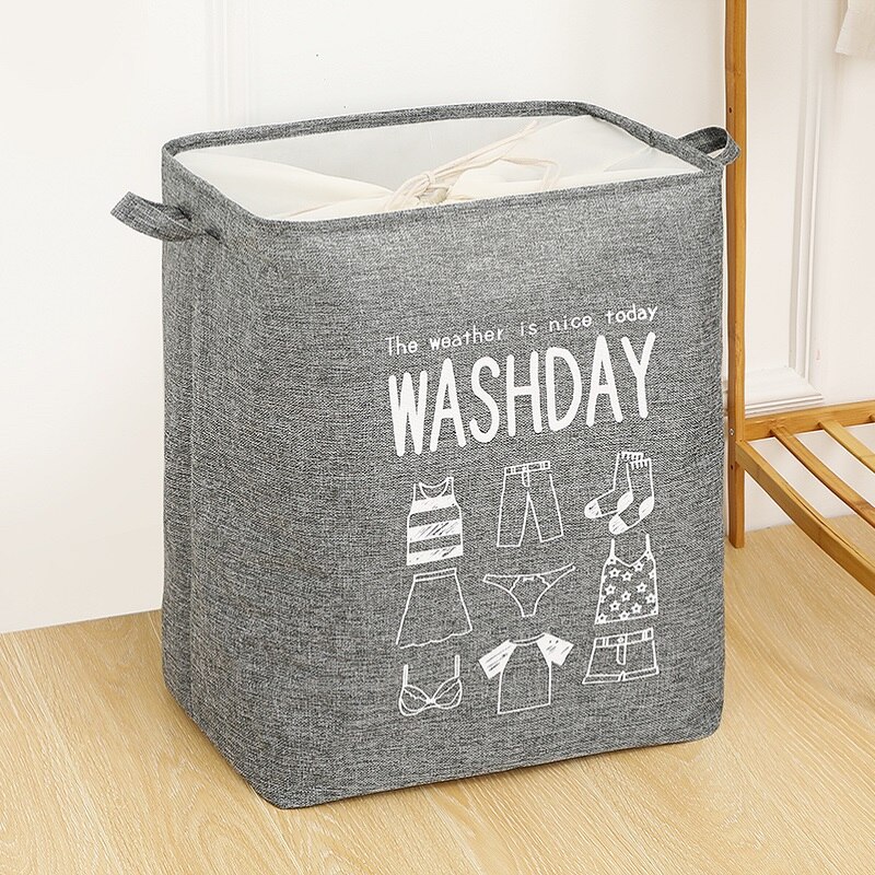 Cesta plegable para la ropa sucia, organizador para la ropa sucia, soporte para juguetes, bolsa de almacenamiento, barril de almacenamiento para artículos diversos de tamaño grande para el hogar: Gray