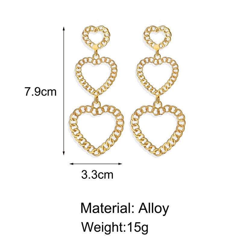 17km guldkæde oversize store bøjleøreringe til kvinder pige bijoux kæmpe geometrisk cirkel rundt øreringe punk smykker: Cs5103201