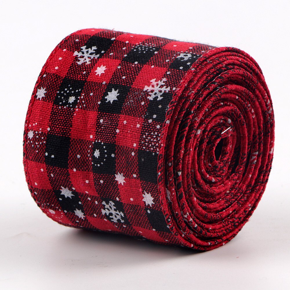 6 Yards/rouleau 50mm 63mm ruban coton chanvre ruban décoration de noël ruban, noeud mariage noël boîte fête décoration: 6 / 5cm