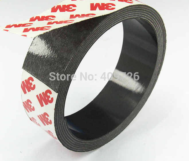 2Meter 3M Rubber Magneet 30*1mm zelfklevende Flexibele Magnetische Strip Rubber Magneet Tape width30 mm dikte 1 mm