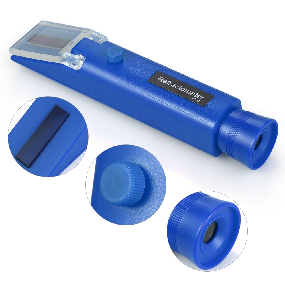 Portable ATC Antifreeze Refractometer Freezing Point Meter Glycol Antifreeze Coolant Battery Acid Freezing Point Tester