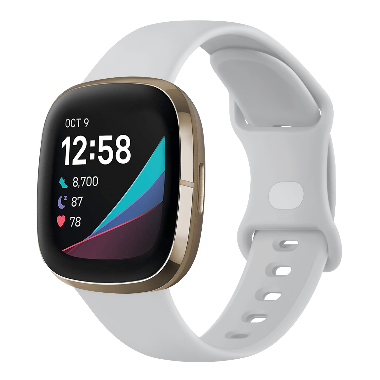 Silikonarmband für Fitbit Versa 3 Versa 4 Armband Armband für Fitbit Sense/Sense 2 Correa Armband Smartwatch Zubehör: S / Khaki
