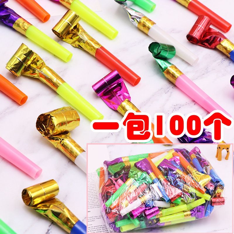 100 kpl/erä blowin party juhla pitkä nenä pilli puhaltaa hurraa rekvisiitta työkalu syntymäpäivä lapsi  e11073: Default Title
