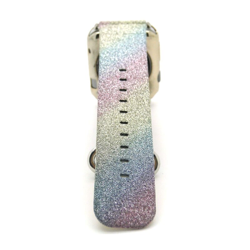 Bling Glitter PU Leder Handgelenk Gurt Für Apple Uhr Band Für iWatch Serie 4 3 2 1 44mm 40mm 42mm 38mm Ersatz Armband