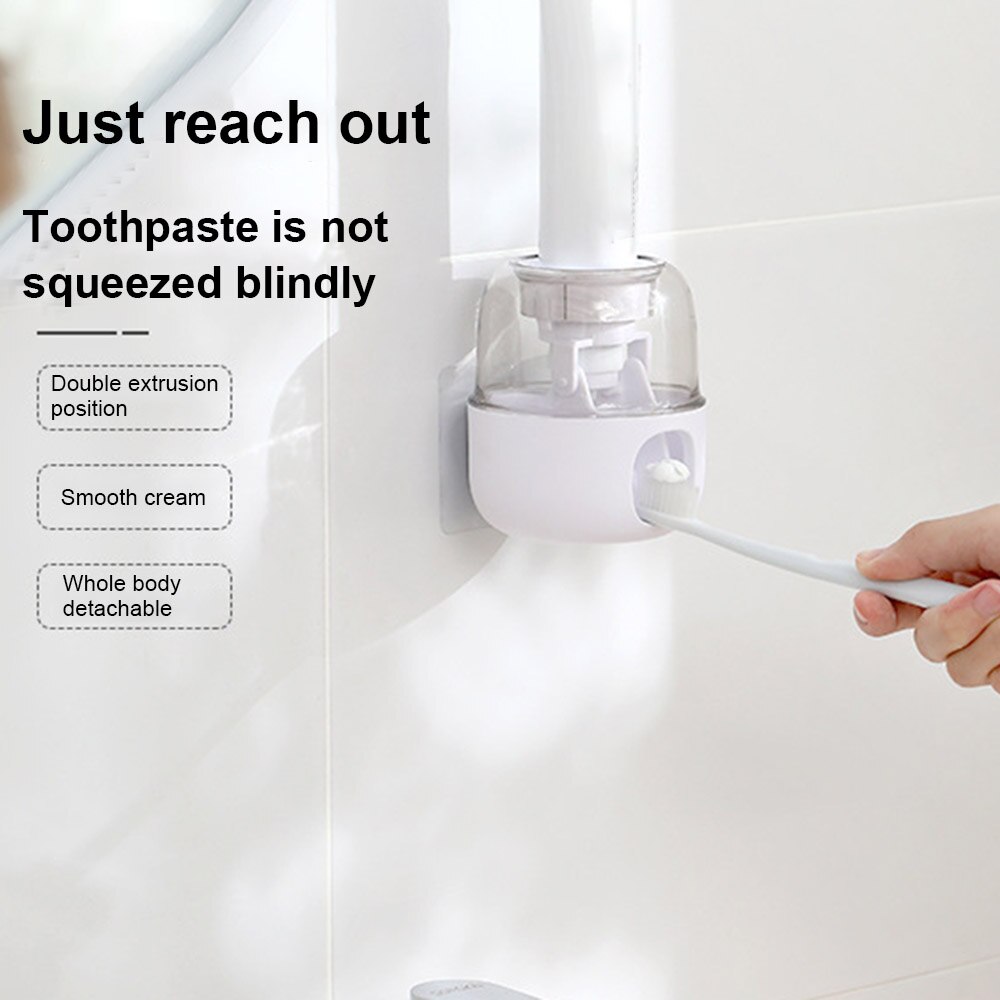 Automatic Toothpaste Dispenser Wall MountedTooth Paste Bathroom Accessories For Bathroom Daily Living Squeezing Aids PR