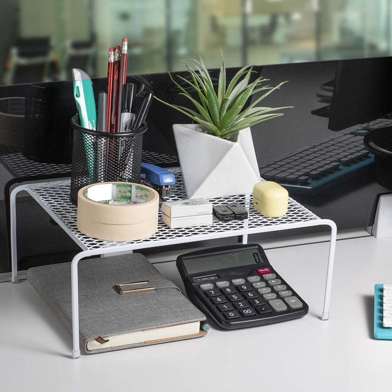 Kitchen Cupboard Organiser Pack Metal Wire Storage Shelfs Insert Rack for Kitchen Countertop, Pantry, Cabinet, Fridge