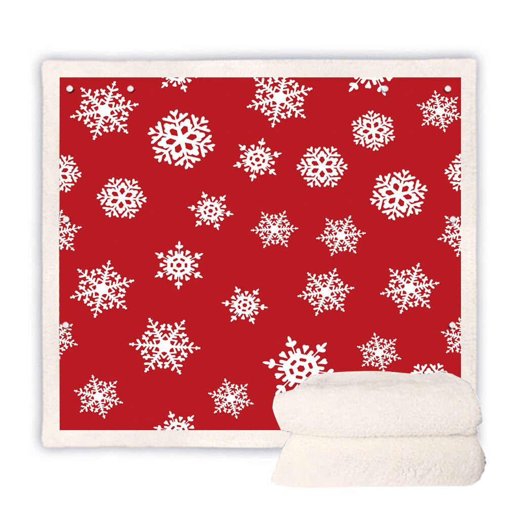 Christmas Printed Women Poncho Double Blanket Cloak Lazy Blanket Multifunction Magic Throw Blanket Air Condirioning Thick Shawl