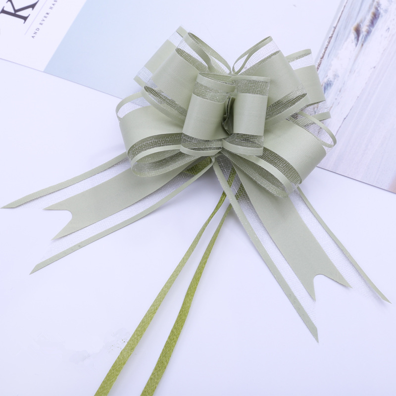 Cinta blanca para coche de boda, lazos para tirar, envoltura de , decoración para coche de boda, suministros para de cumpleaños, sillas, decoración del hogar DIY, 10/20 piezas