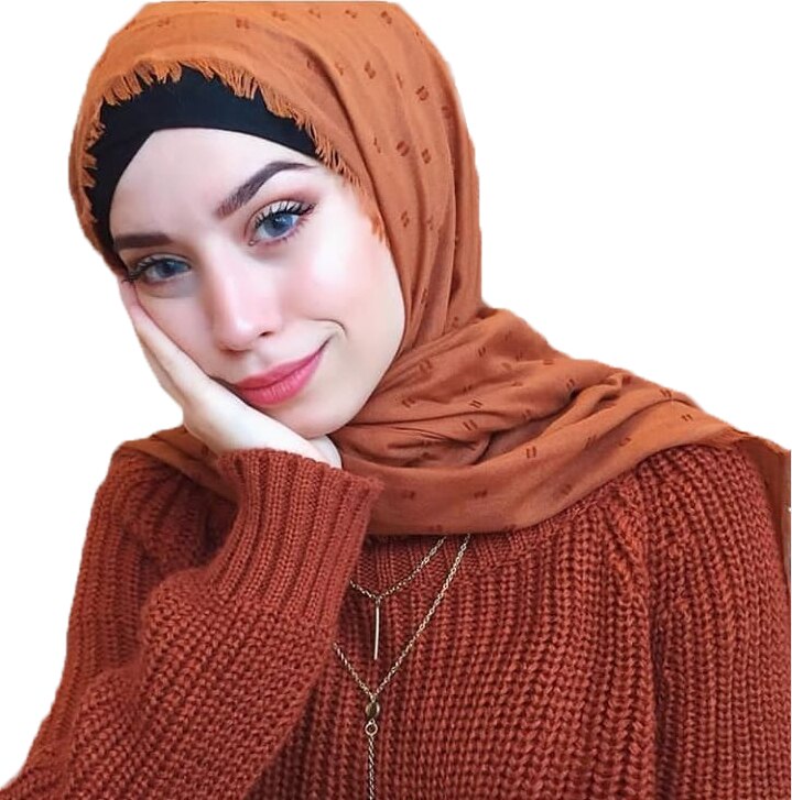 10 pièces populaire pom pom coton écharpe froissé femmes solide musulman Hijabs silencieux châles Pashmina enveloppement Hijab foulards foulard écharpe
