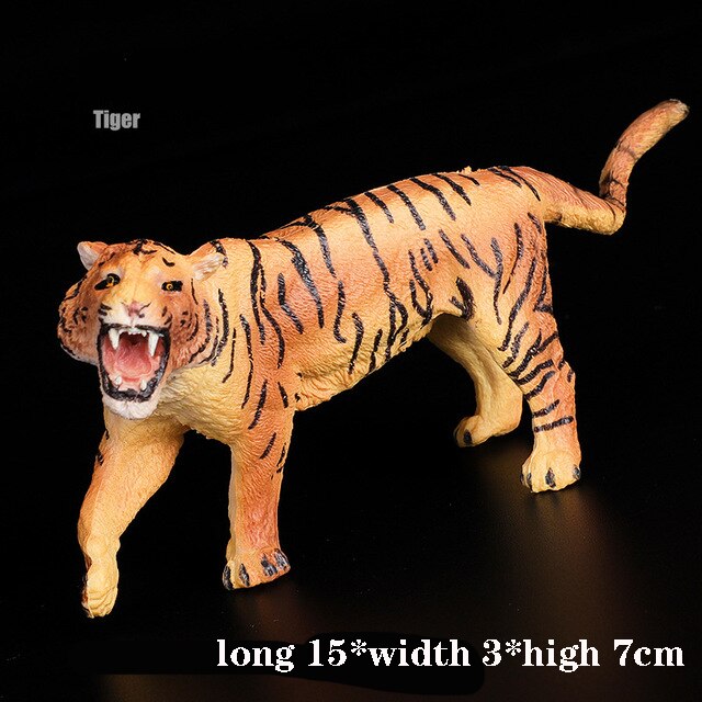 Simulation Ebene Figur Dekoration Kühlen Kollokation Pvc Modell Puppe Tiger Panda Giraffe Gepard Figur Biologische Spielzeug für freundlicher: K