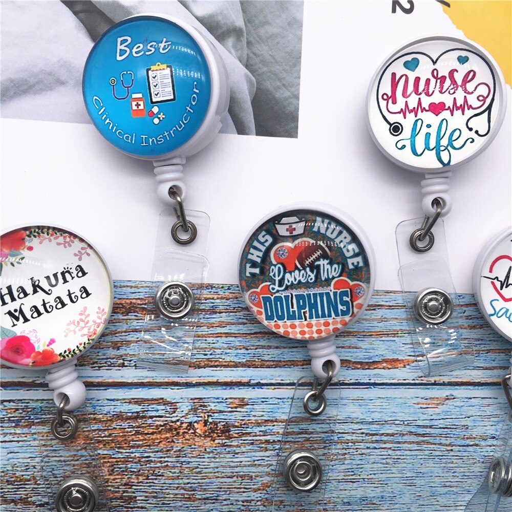 Pielęgniarka zwijany uchwyt na identyfikator kołowrotek imię i nazwisko/etui na dowód osobisty robić pielęgnacji i uczeń 24 cal przewód nylonowy