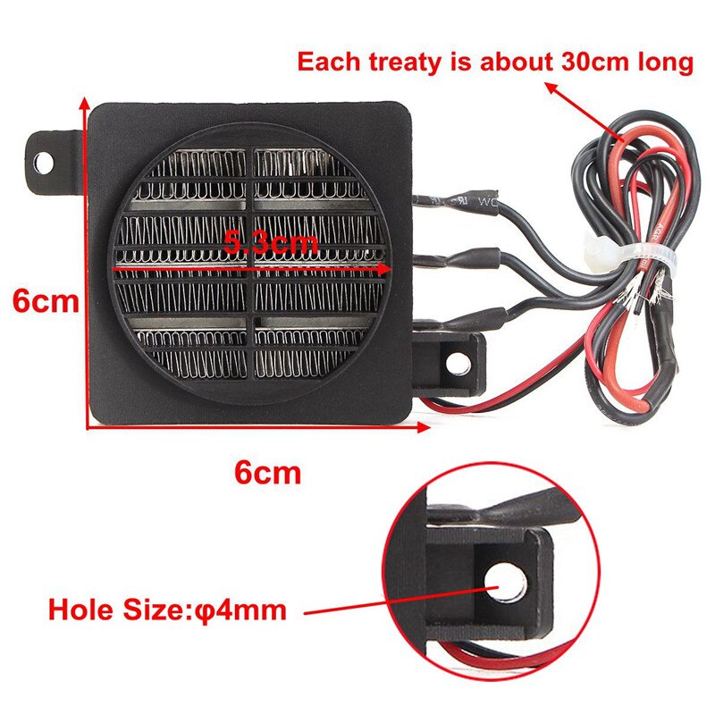 1 Pc Black 150 W 12 V DC PTC Fan Heater Constante Temperatuur Incubator