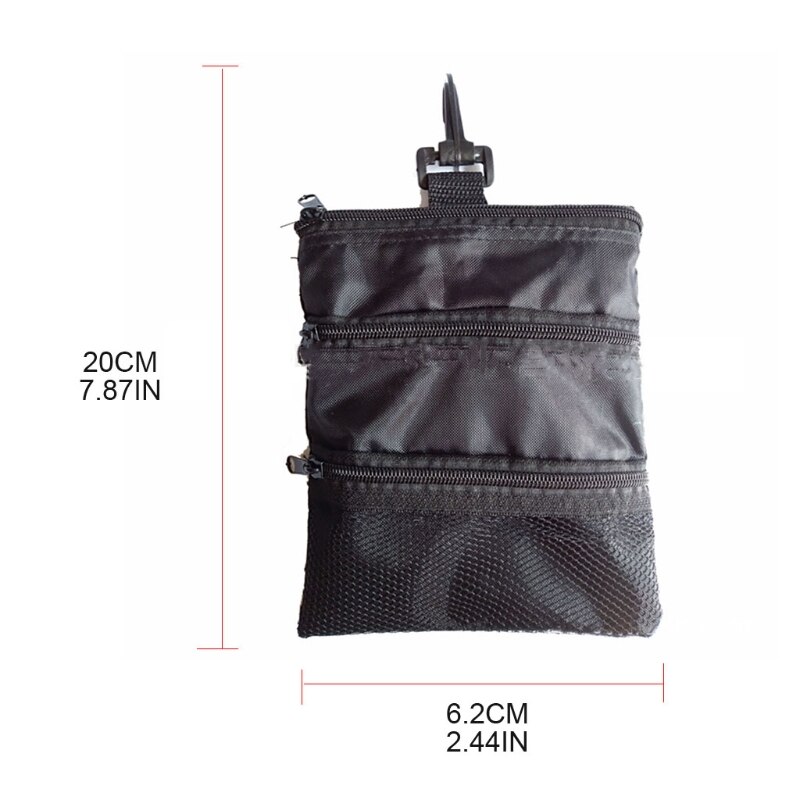 Multi-layered Zipper Portable Storage Golf Ball Bag Durable Large Capacity Pack PXPF