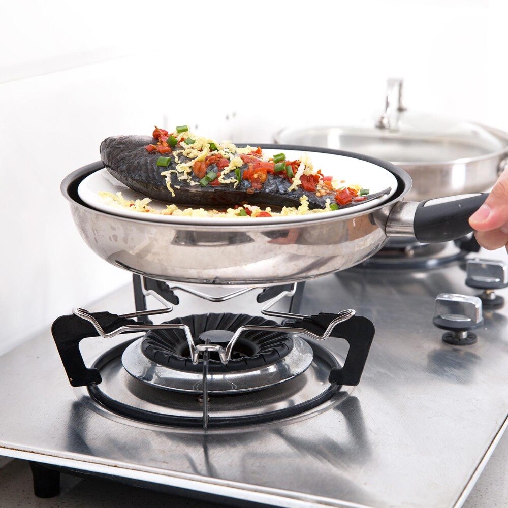 Vijfhoekige roestvrijstalen stoomrek plank waterstomer keuken multifunctionele pot koken stoomvoedselrek