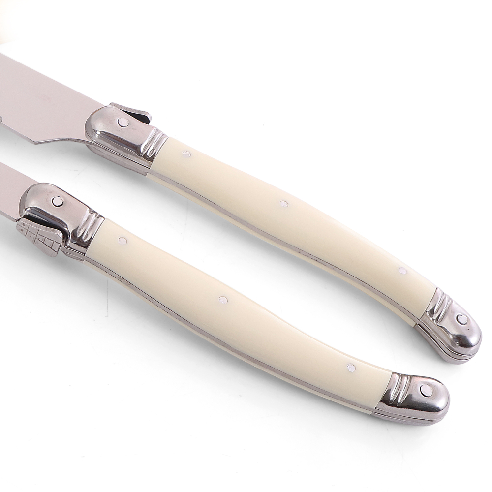Juego de tenedor y cuchillo para tallar de acero inoxidable, parrilla para cortar barbacoa, herramientas para verduras, herramientas para servir ensalada, cuchillo de pavo, carne asada, tenedor