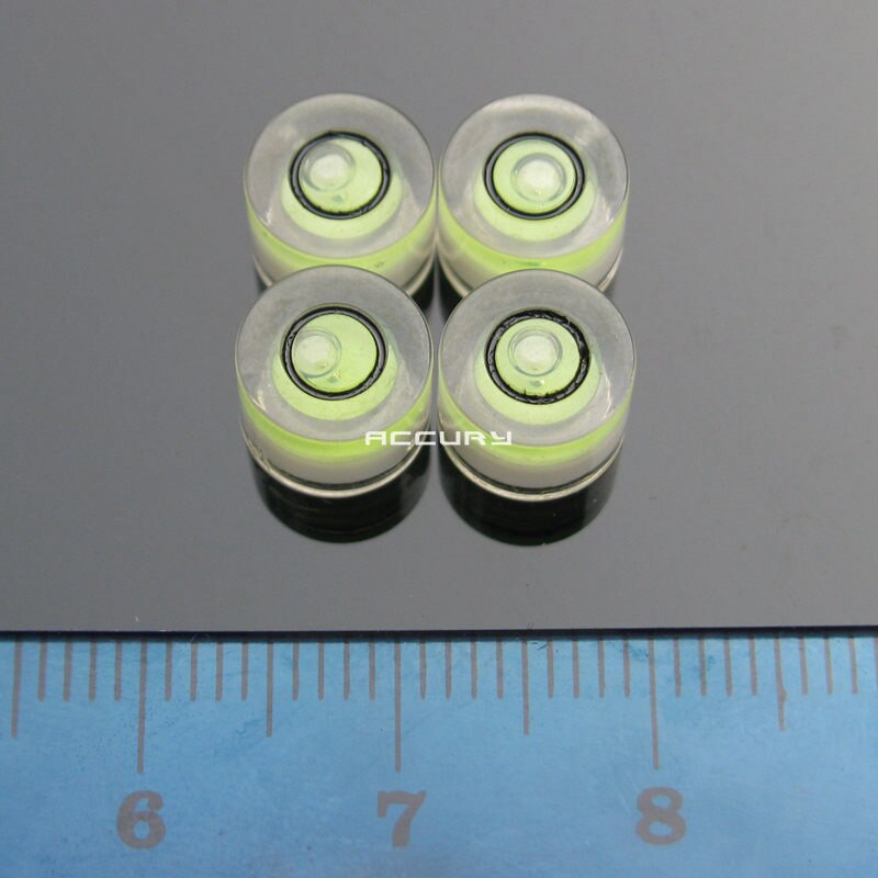 Inclinómetro de nivel de burbuja de precisión, 100 piezas, 8x5,5mm, medidor de nivel de agua, instrumento de medición de nivel