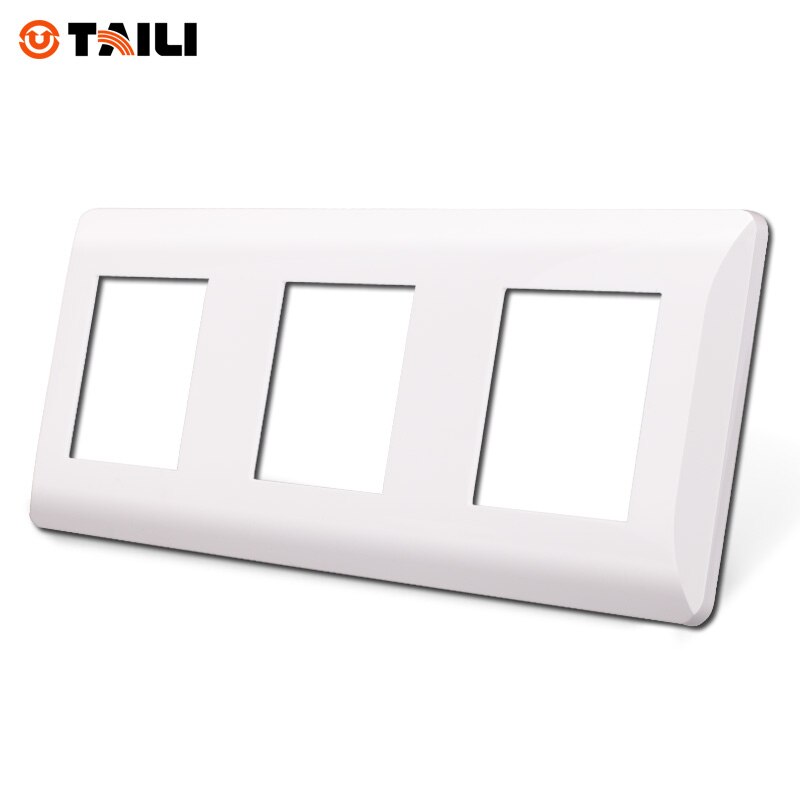 TAILI plaque avant de cadre à trois gangs | Pour interrupteur mural, panneau de bricolage 220*80mm