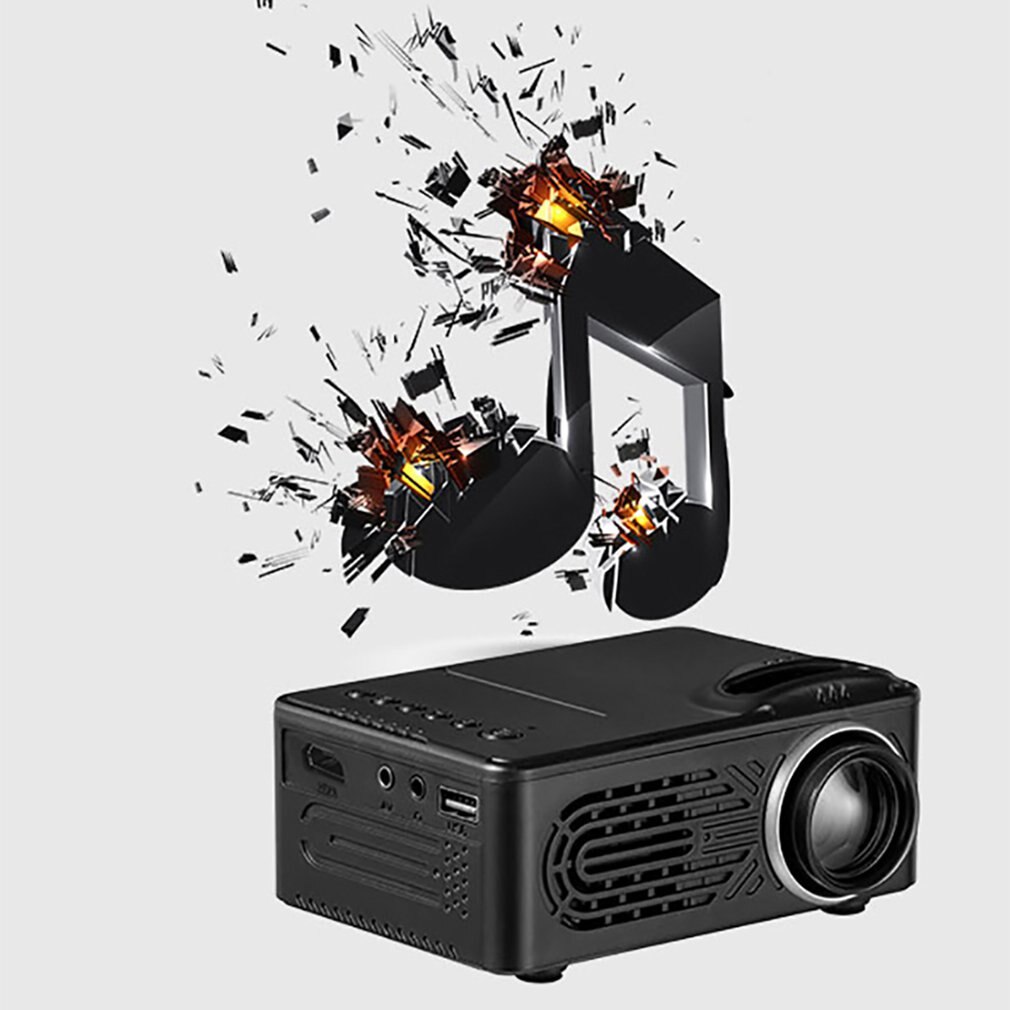 Date 814 maison Mini projecteur Mini Portable divertissement à domicile projecteur Compact sortie d'air 1080P Home cinéma