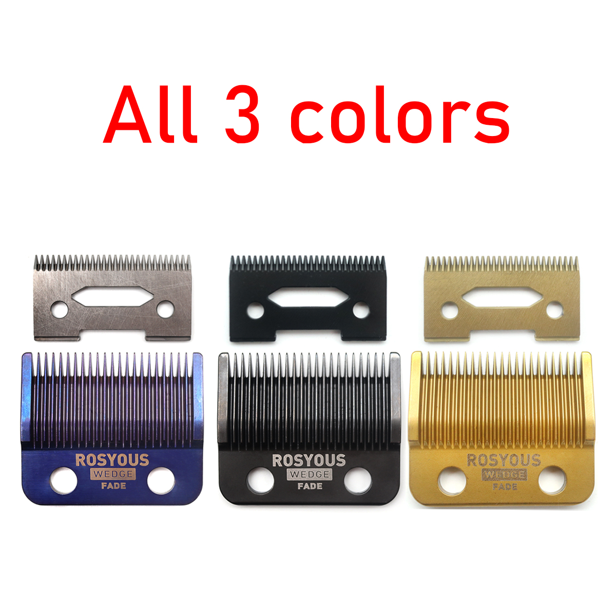 DLC FADE Blade Replacement for 2020C KULILANG VGR V003 Madeshow M10 Hair Clipper Titanium Plated Ceramics Blade: Rose Red