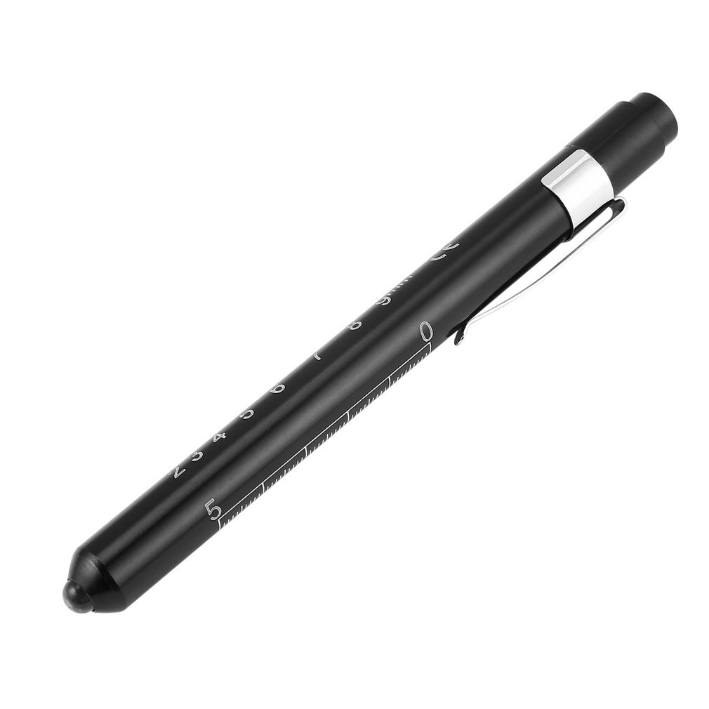 Luz de aluminio medial surrical Penlight doct-ors, linterna de pluma clínica con escala, primeros auxilios, cuidado de la boca/oreja
