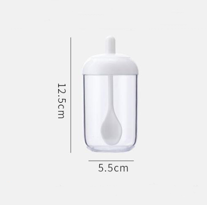 Bouteille d'épices assaisonnement boîte verre bouteille Sault sucre pot avec cuillère BBQ cuisson huile Cruet assaisonnement bouilloire accessoires de cuisine 1PC