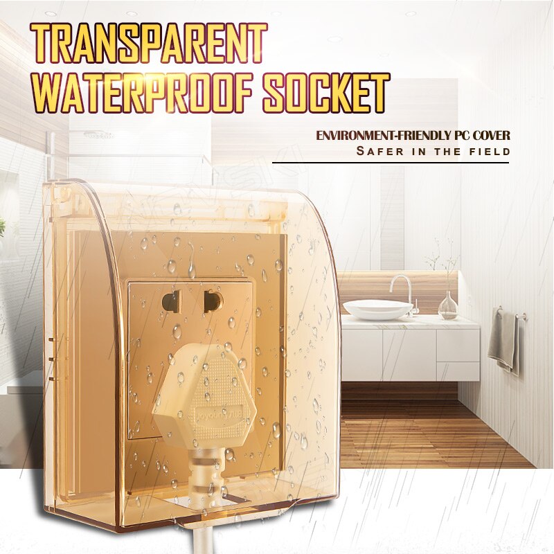 BONDA waterproof 86 type wall socket board panel switch box cover protector, flame retardant, 360 degree waterproof universal