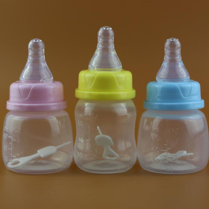 Baby Care 60Ml 2 Oz Silicone Baby Zuigfles Pasgeboren Voeden Verpleging Tepel Fles Kids Sap/Water Flessen