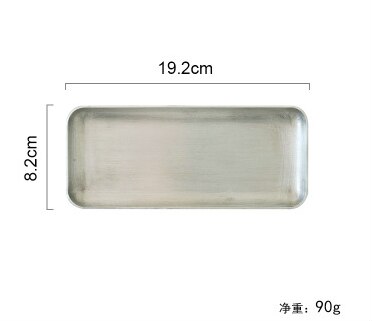 Aluminum Retro Storage Tray Geometric Old Snack Trays Industrial Wind Aluminum Tray Gourmet Photography Props S M L: S