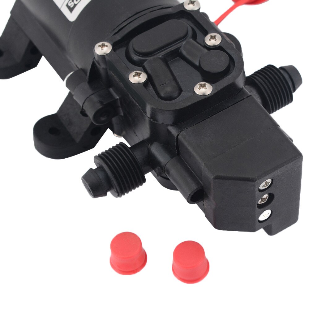 High Pressure Diaphragm Self Priming Water Pump DC 12V 70W 130PSI 6L/Min Water Priming Pump Screw Thread/Straight Type