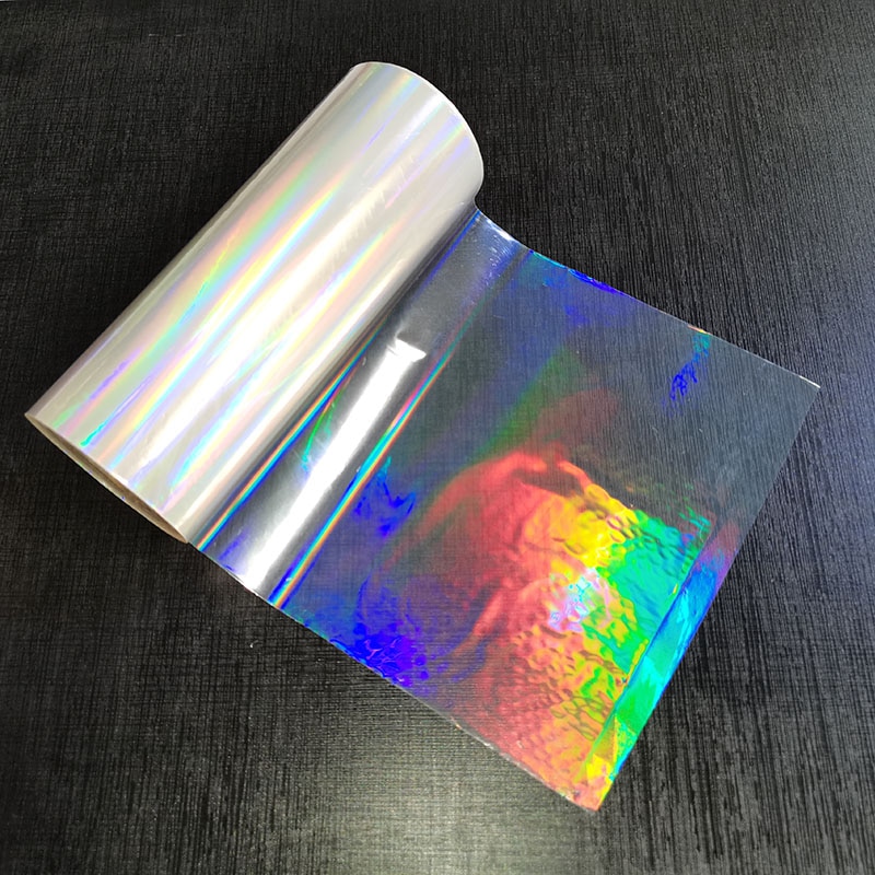 Holografisk folie almindelig gennemsigtig folie stempling på papir eller plast 16cm x 120m/ parti diy pakkeæske
