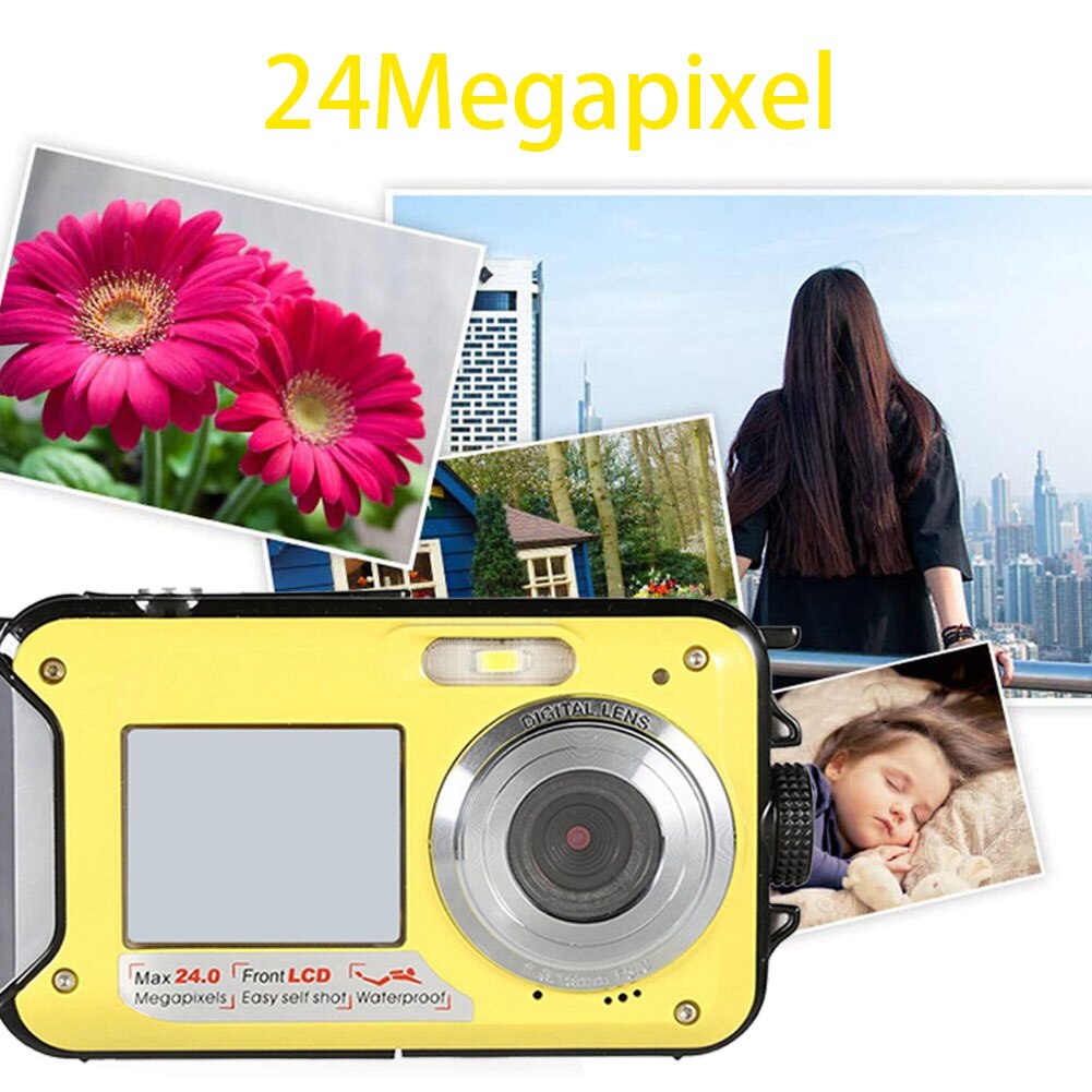 Digital Camera Underwater Camera 48MP Waterproof Camera With Dual Screen For Snorkeling Swimming Surfing Drifting 1080p