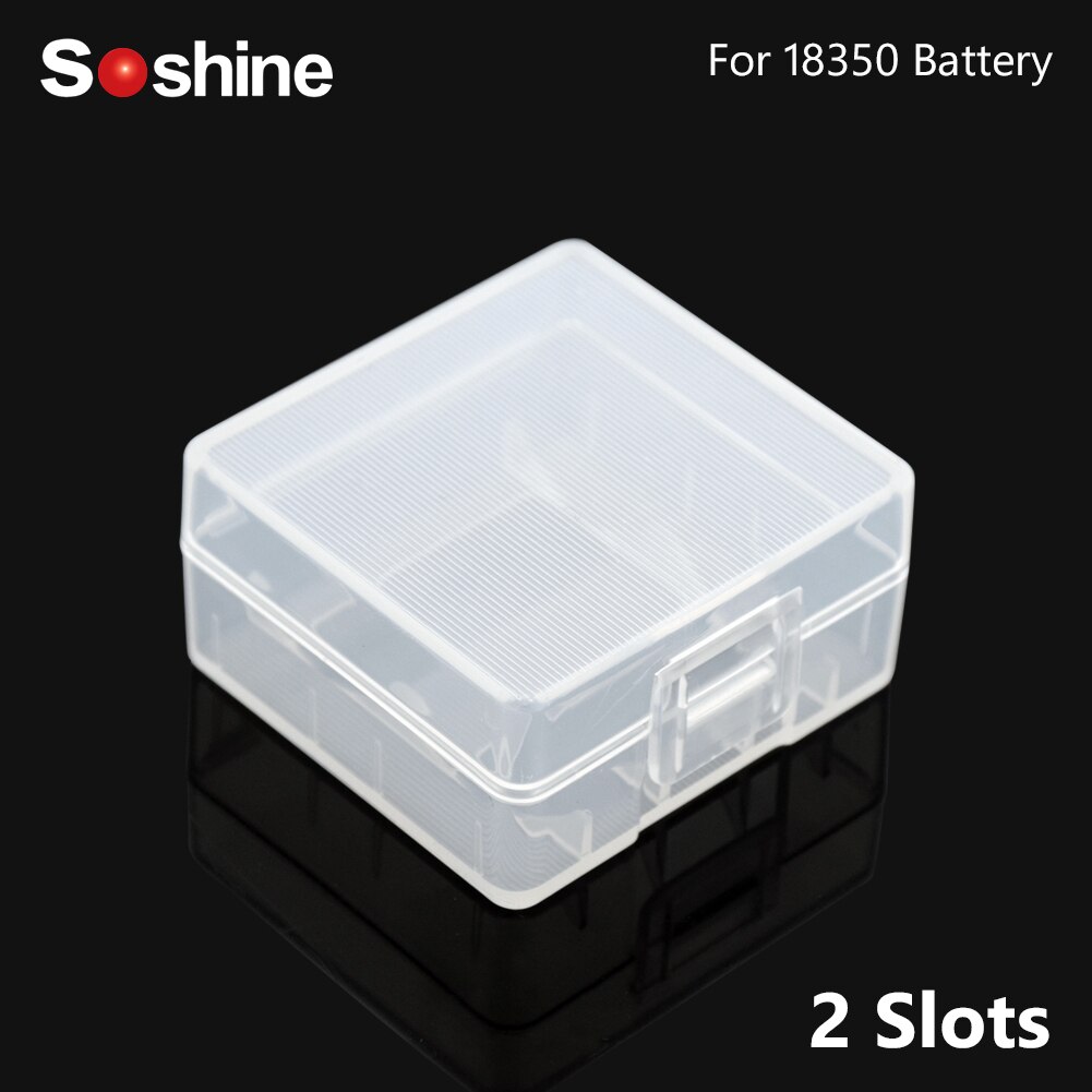 Elistooop Plastic Geval Houder Storage Box Cover Voor CR123 18350 9V 6F22 26650 Batterij Box Container Bag Case Organizer box Case: For 2Pcs 18350