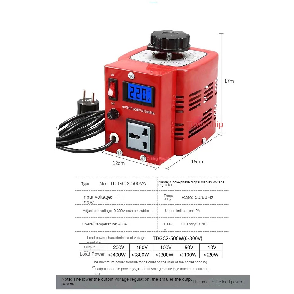 APS-500W 0.5 KW 220V Variac Variable Transformer Voltage Regulator single-phase adjustable 0-300V AC regulating power supply: 15V