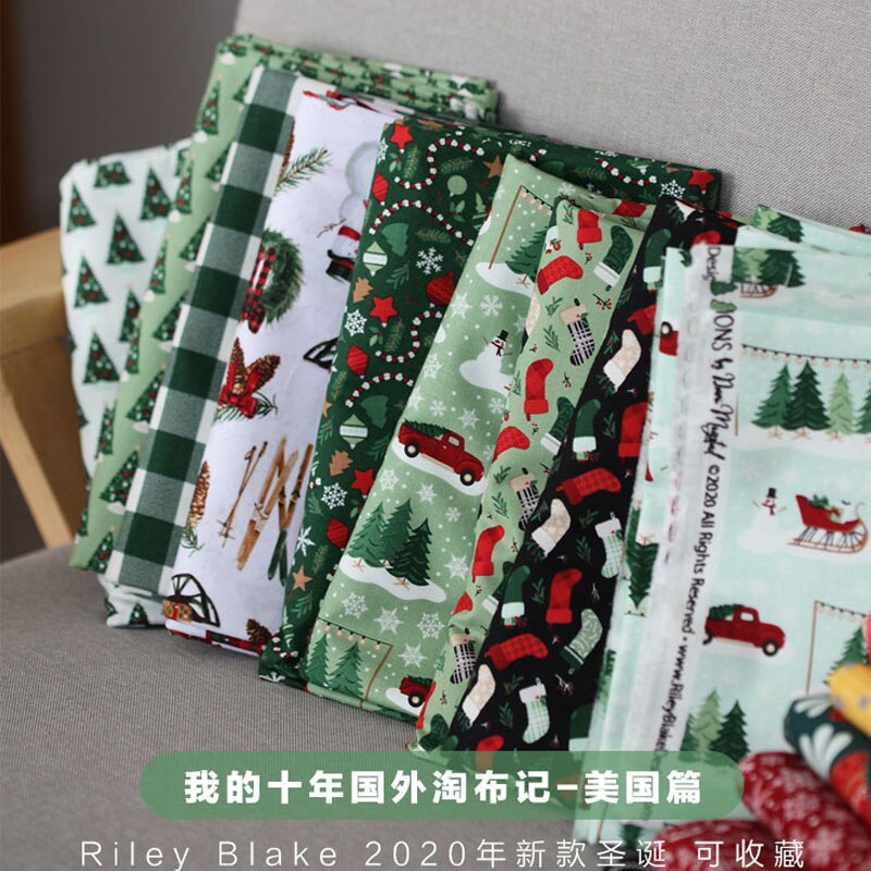 européen américain noël importations tissu 100% coton tissu Patchwork couture bricolage couture vêtement robe matériel