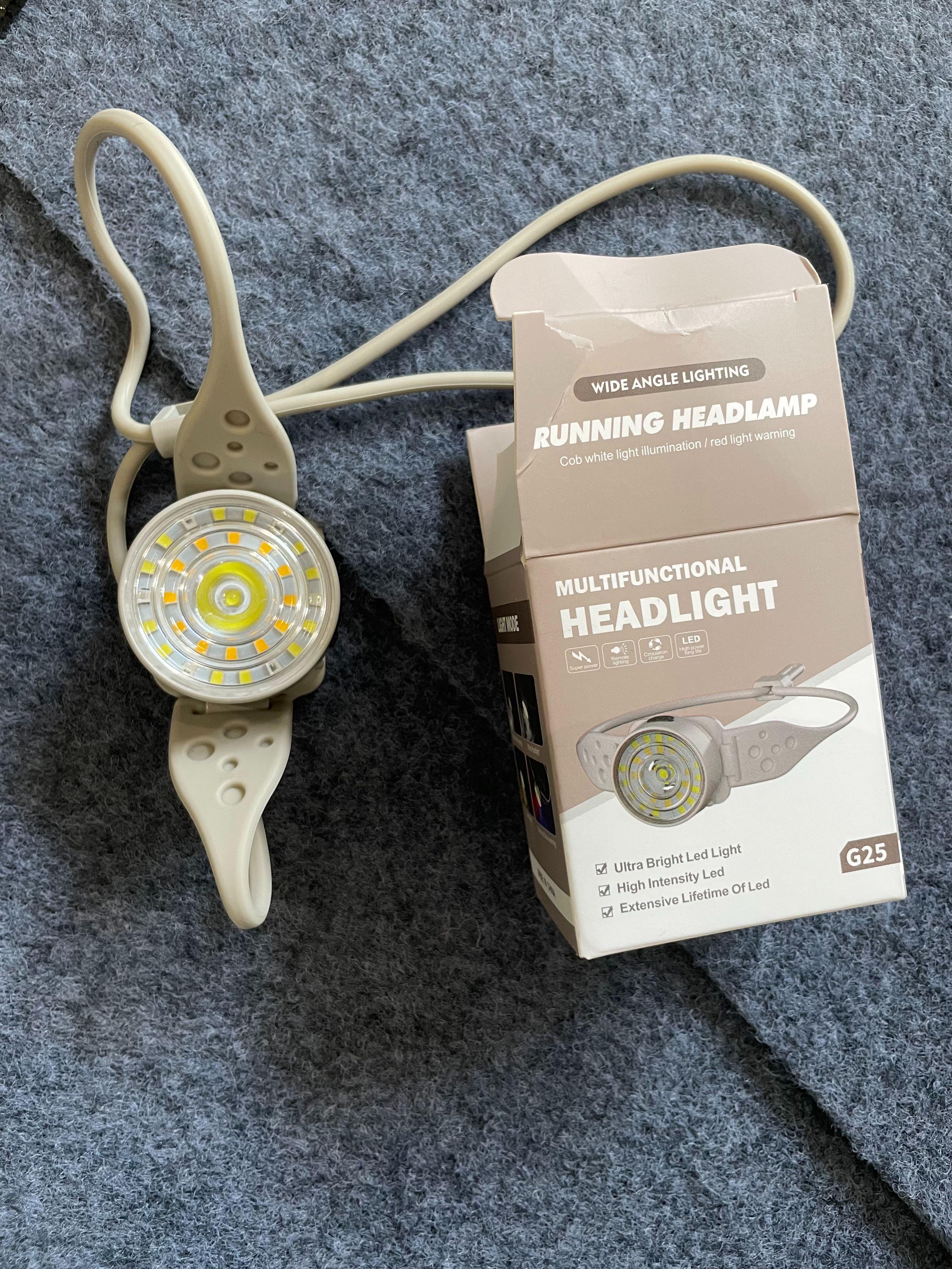 Linterna frontal LED recargable, potente linterna frontal para pesca, Camping, senderismo, Mini luz LED