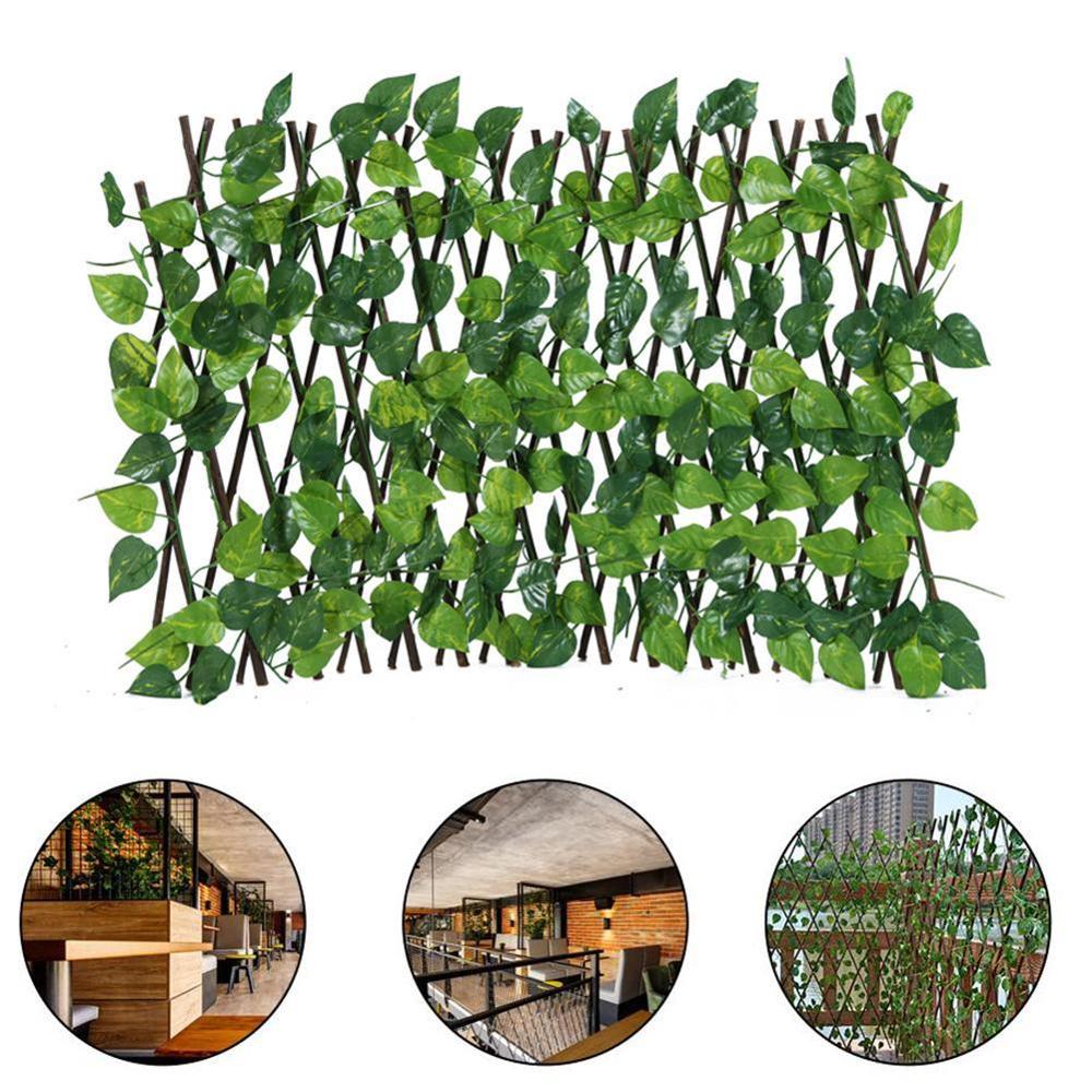Intrekbare Kunstmatige Tuin Hek Uitbreidbaar Faux Ivy Privacy Hek Hout Wijnstokken Klimrek Tuinieren Plant Home Decoraties