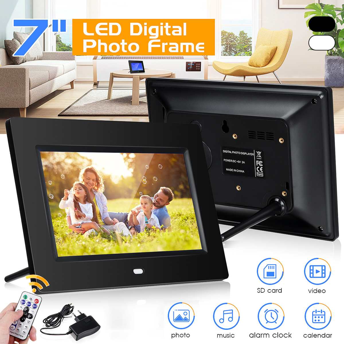 CE certification 8 Languages Frames for Pictures Photo Album Digital Photo Frame HD Beautiful Home Decor with Remote Control