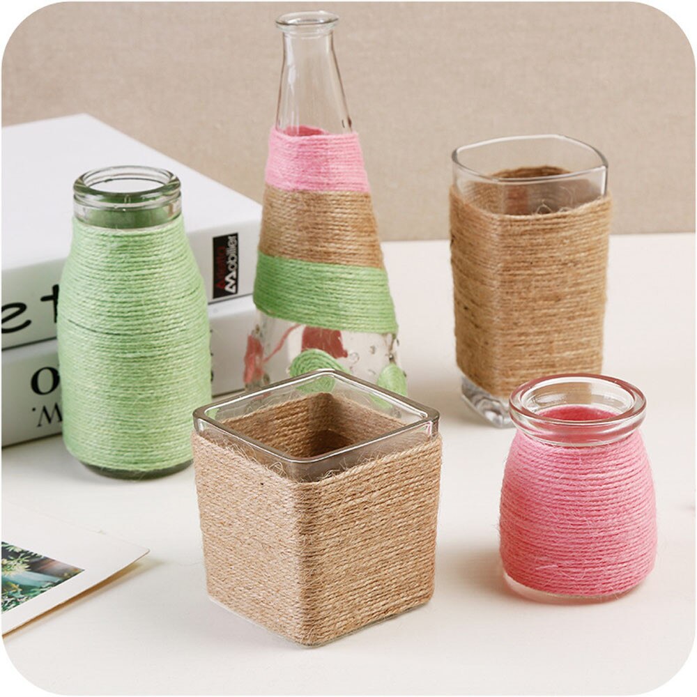 40m Leinen Rolle Natürlichen Jute-schnur Kabel Hanfseil Verpackung Saiten Ereignis Partei Liefert hochzeit startseite DIY Dekor handwerk L * 5