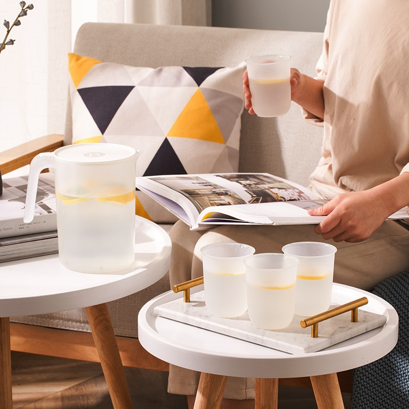 Vandflaske kande vand kande juice te kande kogefilter plastik låg med stor kapacitet 2500 ml plastik