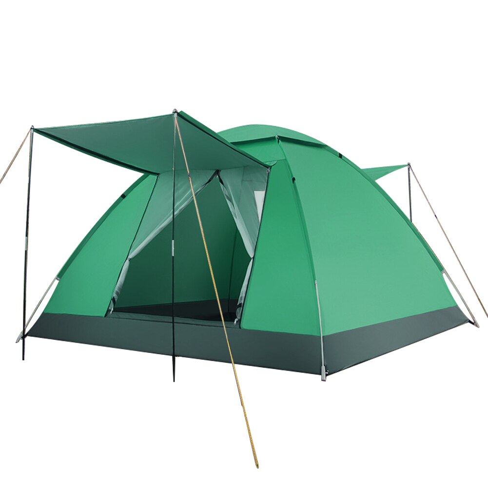 2-3 person Outdoor Camping Ultralight Tents Breathable Lightweight Ultra-light Single Rainproof Double-layer Tent Hiking Tents: Green
