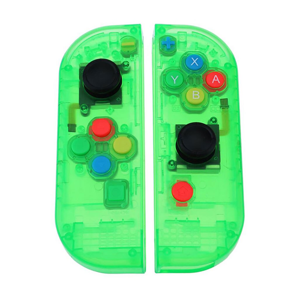 JCD Best price Available Hard Plastic R L Housing Shell Case Cover for Switch NS NX Joy Con Controller for Joy-Con frame: Clear Green