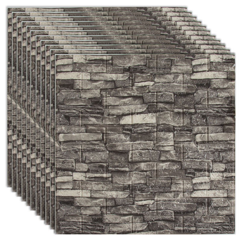 3D Wall Stickers Self-adhesive Wallpaper Brick Panels Waterproof Living Room Kitchen TV Backdrop Decor Bedroom Home Decoration: C