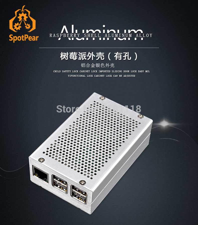 Raspberry Pi 3 Aluminum Case Silver Case Metal raspberry pi 3 b BOX for RPI 3 Model B Compatible with Raspberry Pi 3 Model B+