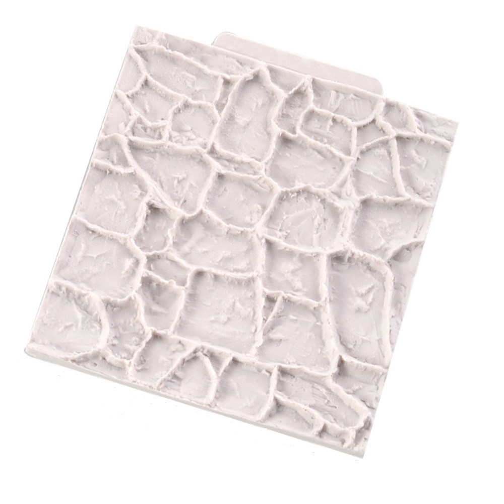 10x10cm rétro pastorale galet mur Silicone Moule bricolage brique béton moules Moule Silicone 3d mur panneau Stampi par Gesso